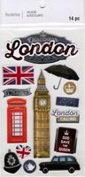 London, 3D scrapbook stickers 4x7" (Recollections)