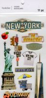 New York, 3D scrapbook stickers 4x7" (Recollections)