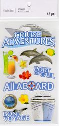 Cruise Adventures, 3D scrapbook stickers 4x7" (Recollections)