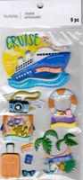 Cruise, Welcome Aboard, 3D scrapbook stickers 4x7" (Recollections)