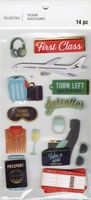 First Class Travel, 3D scrapbook stickers 4x7" (Recollections)