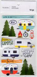 Life in the Camper, 3D scrapbook stickers 4x7" (Recollections)