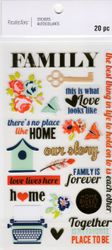 Family, scrapbook stickers 4x7" (Recollections)