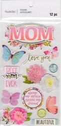 Mom, 3D scrapbook stickers 4x7" (Recollections)