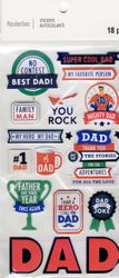 Best Dad, 3D scrapbook stickers 4x7" (Recollections)