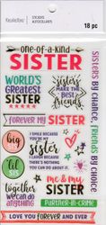 Sister, scrapbook stickers 4x7" (Recollections)