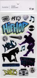 Hip Hop Music, 3D scrapbook stickers 4x7" (Recollections)