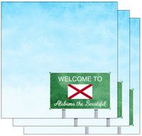 50 State, Welcome Road Signs, double-sided, scrapbook paper (Stamping Station)