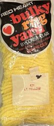 #621 Light Yellow - Bulky Rug Yarn by Red Heart, Latch Hook Yarn, 320 pieces