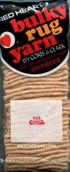 #643 Camel - Bulky Rug Yarn by Red Heart, Latch Hook Yarn, 320 pieces
