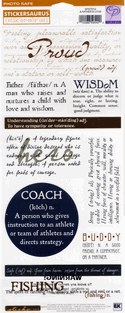 A Father's Love, Stickersaurus Phrase scrapbook stickers, 12"x5" (Sticko)