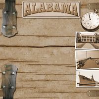 Alabama, Travel, States, scrapbook paper (Stamping Station)