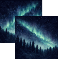 Alaska Northern Lights, DS scrapbook paper (Scrapbook Customs)
