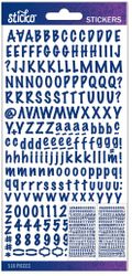Alphabet: Cobalt Marker Small, 4" x 7" scrapbook stickers (Sticko)<br><font color=red>25% off</font>
