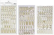 Alphabet, Gold Puffy, scrapbook stickers 4x7" (Recollections)