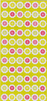 Alphabets, Daisy Letters: pink, yellow, green, Dollar Scrapbook Stickers (Die Cuts with a View) 