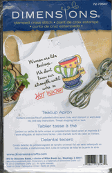 Apron Stamped cross stitch kit,�Teacup Apron (Dimensions)