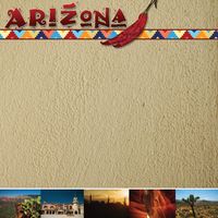Arizona, Travel, States, scrapbook paper (Stamping Station)