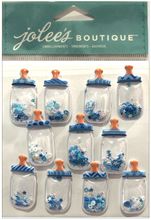 Baby Bottle Shaker Dome, Boy Repeats, 3D scrapbook stickers (Jolee's Boutique)