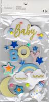 Baby Boy & cloud, 3D scrapbook stickers 4x7" (Recollections) 