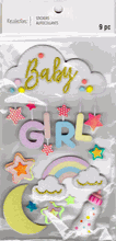 Baby Girl, 3D scrapbook stickers 4x7" (Recollections)