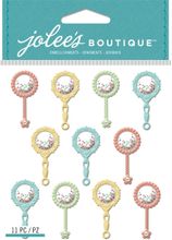 Baby Rattles, Repeats, 3D scrapbook stickers (Jolee's Boutique)