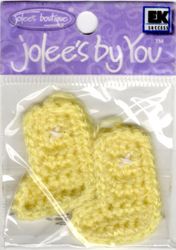 Baby Socks, yellow, scrapbook embellishment (Jolee's by You)