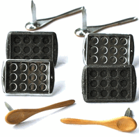 Baking, scrapbook brads, 12/pk (Eyelet Outlet)
