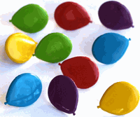 Balloons, bright, scrapbook brads, 12/pack (Eyelet Outlet)