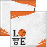 Basketball Love, double-sided 12x12" scrapbook paper (Scrapbook Customs)