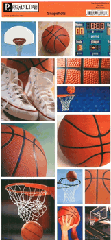 Basketball, Real Life Photo, scrapbook stickers (Peebles)<br><font color=red>50% off</font>