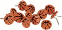 Basketball, sports scrapbook brads, 12/pack (Eyelet Outlet)