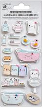 Bath Time, 3D Scrapbook stickers, 16/pk (Little Birdie)<br><font color=red>25% off</font>