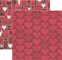 Be Mine Collection, Designer Hearts, Shimmer, double-sided, scrapbook paper (Reminisce)<br><font color=red>50% off</font>