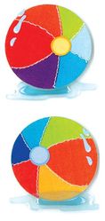 Beach Balls, 3-D SLIM scrapbook stickers (Jolee's By You)