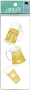 Beer, 3-D SLIM scrapbook stickers (Jolee's By You)