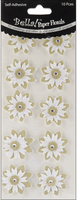 Bella! Wedding Glittered Self-Adhesive Paper Florals, GOLD, 10/Pkg (Ruby Rock-It)<br><font color=red>50% off</font>