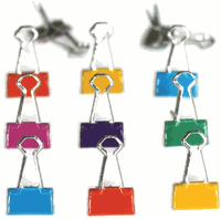 Binder Clips, scrapbook brads, 12/pack (Eyelet Outlet)