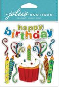 Birthday, 3-D scrapbook stickers (Jolee's Boutique)<br>(6_items)