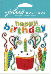 Birthday, 3-D scrapbook stickers (Jolee's Boutique)<br>(8_items)