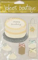 Birthday Cake, 3D scrapbook stickers (Jolee's Boutique) 