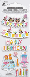 Birthday Celebration, 3D Scrapbook stickers, 12/pk (Little Birdie)