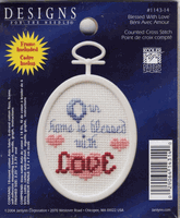 Mini Cross Stitch Kit & Frame, Blessed with Love (Janlynn)