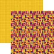 Block Party Collection, Paper #7, Yellow & Multi, lego like, double sided scrapbook paper (Reminisce)<br><font color=red>25% off</font>