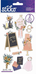 Boho Wedding, scrapbook stickers (Sticko)