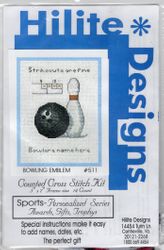 Bowling, personalized cross stitch kit - FABRIC NOT INCLUDED (Hilite Designs)