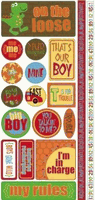 Boys Gone Wild Collection, On the Loose, DieCut Stickers, self-adhesive, scrapbook stickers (Reminisce)<br><font color=red>50% off</font> 