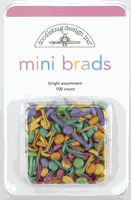 Brads, Mini, 100 Multippack, scrapbook (Doodlebug)<br>(2_choices)