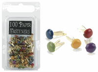 Brads, Mini Metal Fasteners, scrapbook, 100/pk (Creative Impressions)<br>(3_styles)
