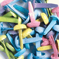 Brads, sugar coated, mixed, 1/4", 50/pkg, scrapbook (Doodlebug)<br>(2_choices)
